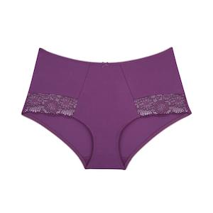 Peony Lace Full Brief - Purple Wineberry