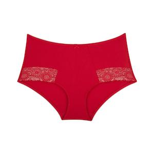 Full Brief: Peony Lace Full Brief - Savvy Red