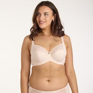 Oh Naturale Bras: Willow Lace Full Cup Bra - Latte