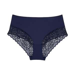 Midi Brief: Lily Lace Midi Brief - Navy