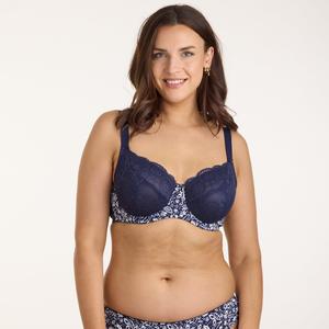 En Forme Bras: Print Full Cup Bra - Mystic Navy