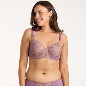 En Forme Bras: Radiate Lace Full Cup Bra - Lavender Spritz