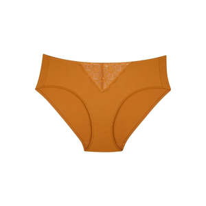 Midi Brief: Geo Lace Midi Brief - Burnt Orange