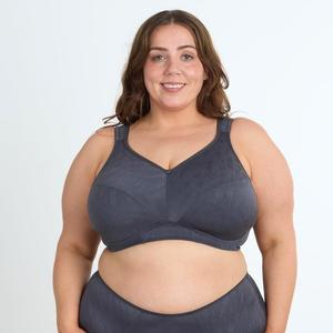 Oh Naturale Bras: Wirefree Bra - Premium Support - Charcoal