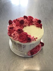 Products: Naked cake with Raspberry Rosebowl Cafe & Bake
