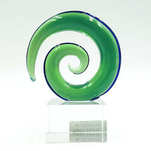Emerald Spiral Koru Sculpture