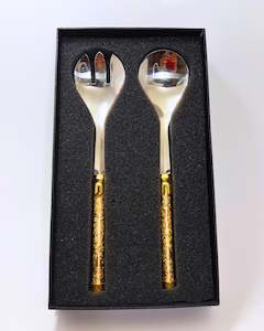 Elegant Gold Accent Serving Set