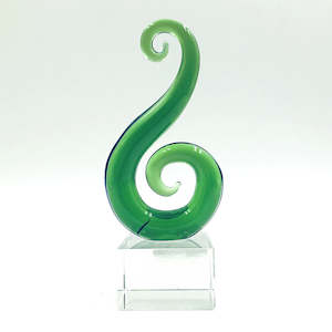Kiwiana And Souvenirs: Emerald Koru Harmony Sculpture