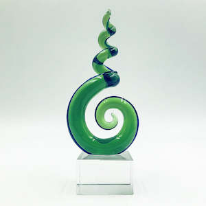 Kiwiana And Souvenirs: Emerald Spiral Koru Sculpture