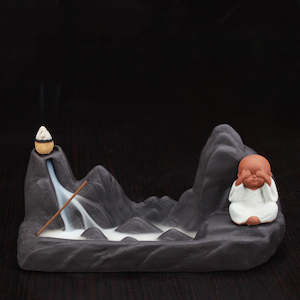 Incense Burners: Little Monk Back Flow Incense Burner