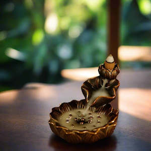 Incense Burners: Lotus Flower Back Flow Incense Burner
