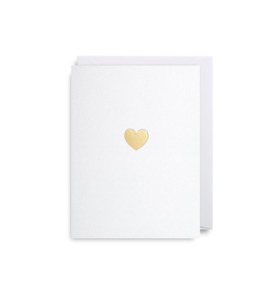 Mothers Day: Gold Heart card - mini