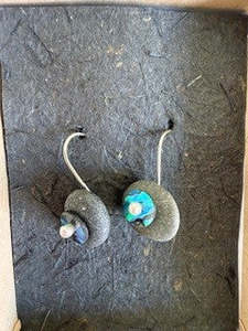Stone Arrow earrings Beachstone Paua Drop