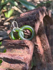 Jewellery Brooches: StoneArrow small hoop green