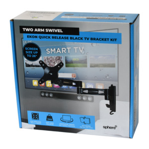 Sphere Ekon Black TV Bracket - 2 Arm Swivel