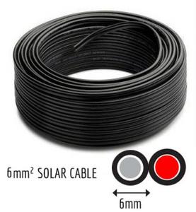 Solar Panels And Accessories: 6mm Solar Cable Twin Core per metre