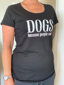 Tee Dogs Because People Suck Ladies - Rottweiler Rescue