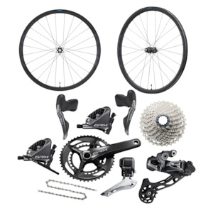 Groupsets: Shimano GRX Di2 RX815 2x11-speed Gravel Groupset w/ WH-RX870 700c Carbon Wheelset