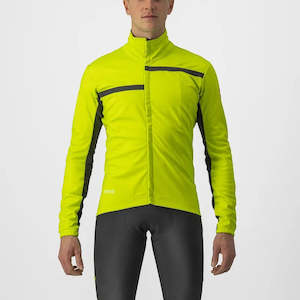 Attire: Castelli Jacket Transition 2 Electric Lime/Dark Gray-Black Reflex