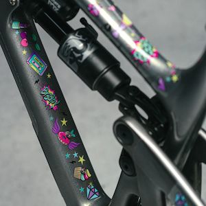 Accessories: DYEDBRO MTB FRAME PROTECTION - UNICORN GLITTER