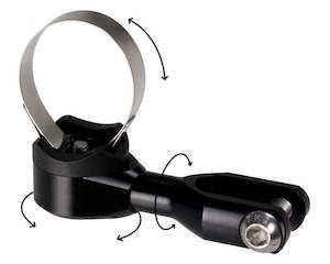 Lights: SON Rear light rack mount, 50 mm screw spacing, black / clear