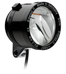 Lights: Edelux II with Coaxial Junction Box, 140 cm cable, SON connectors separate, black anodized