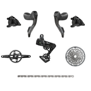 Groupsets: SRAM Rival E1 XPLR Etap AXS 13-Speed Electronic Gravel Groupset - 165mm Crank / 10-46T Cassette