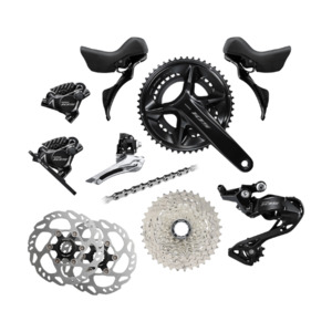 Groupsets: Shimano R7120 Groupset - 105 2x12 Speed - 170mm Crankset, 11-34 Cassette