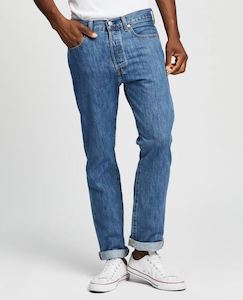 Mens Jeans: LEVI’S 501 Original Fit ‘Med Indigo'