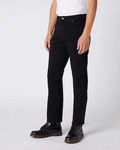 Mens Jeans: WRANGLER Zip Fly Straight Jean 'Black'