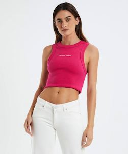 Tops: ABRAND Heather Singlet 'Super Pink'