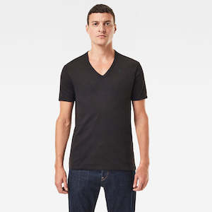 Mens Tops: G-STAR Premium Slim Tee V Neck 'Black'
