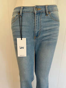 Womens Jeans: Lee Women's Mid Licks Jeans - Blue Salt