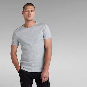 Mens Tops: G-STAR Base Plain Tee Crew Neck 'Grey'