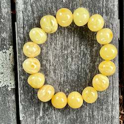 Baltic Amber: White prized Baltic Amber bracelet