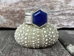 Rings: Hexagonal lapis lazuli Unity ring