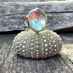 Prasiolite or green amethyst ring