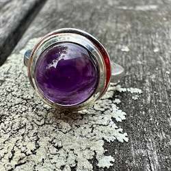 Amethyst ring in sterling silver