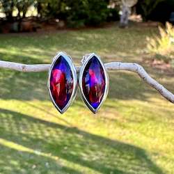 Earrings: Vintage Marquis dragons breath studs