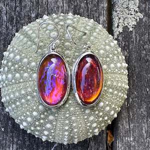 Vintage oval dragons breath earrings