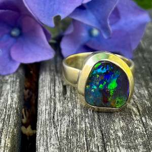 Opal: Australian Boulder opal ring