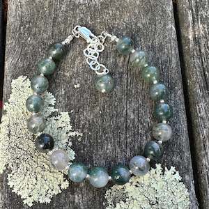 Moss agate bracelet