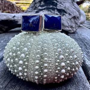Mens Jewellery: Faceted lapis lazuli cufflinks