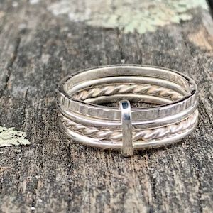 Spinner And Unity Rings: Fine Sterling Silver Unity Ring