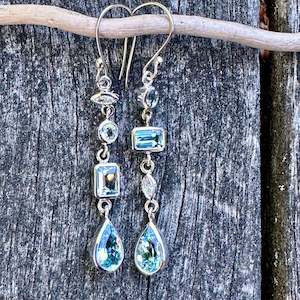 Wild At Heart: Aquamarine & diamond Wild at Heart earrings