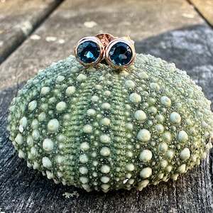 4mm London Blue topaz studs