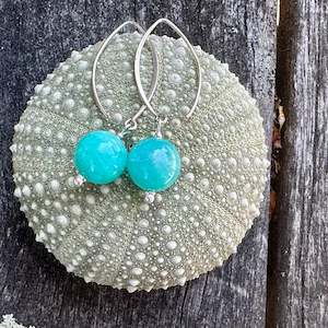 Under 300: Amazonite on sterling marquis hooks