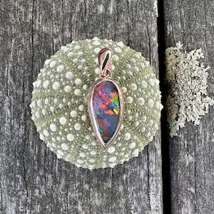Opal: Fiery Boulder opal pendant