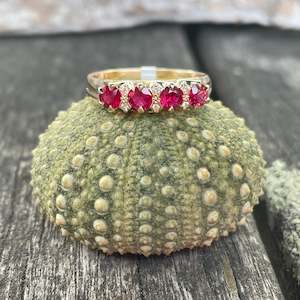 Ruby and diamond ring
