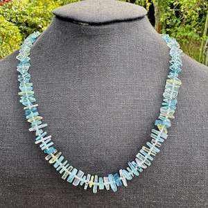Necklaces: aquamarine and mixed beryl necklace